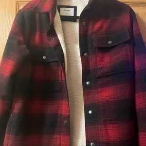 Old Navy fleece flannel shirt jacket